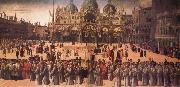Gentile Bellini Procession in St Mark's Square Sweden oil painting reproduction